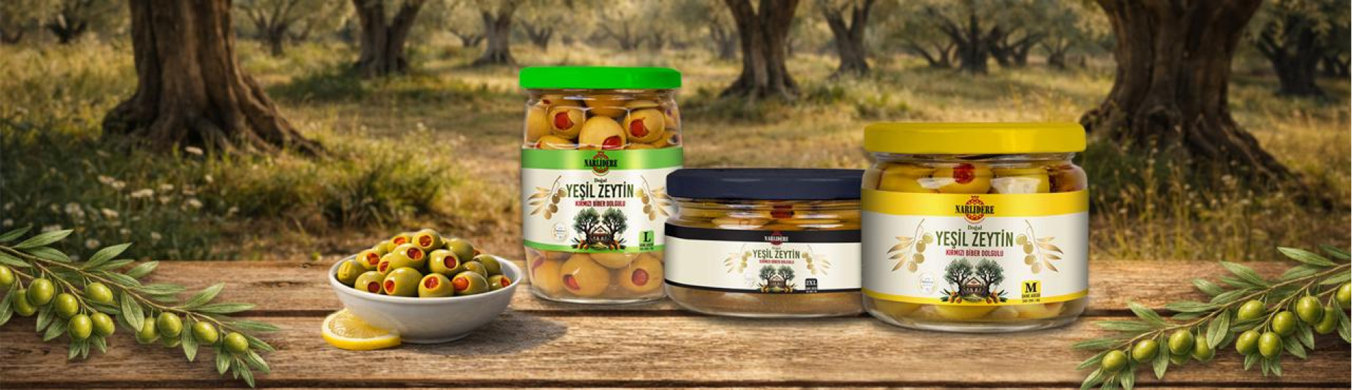 Kırmızı Biber Dolgulu Yeşil Zeytin Çeşitleri