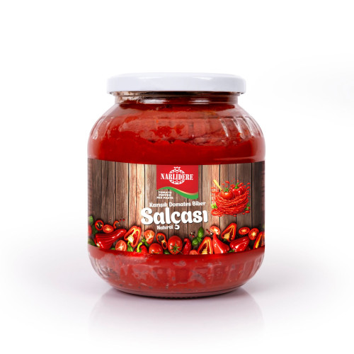 Doğal Köy Salçası Karışık - 1650 GR Cam Kav...