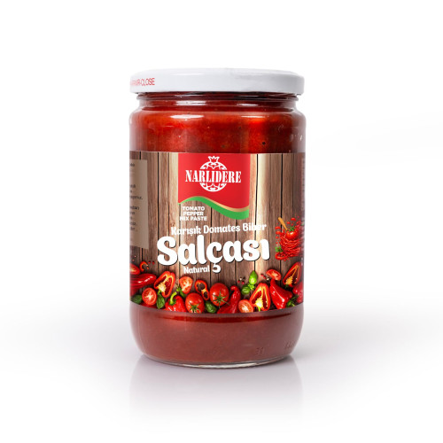 Doğal Köy Salçası Karışık - 600 GR Cam Kava...