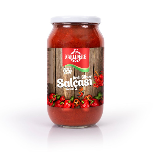 Doğal Köy Salçası Acı Biber - 1000 GR Cam Kav...