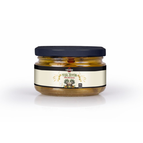 Biberli Yeşil Zeytin 200 GR Cam Kavanoz 2XL