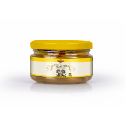 Biberli Yeşil Zeytin 200 GR Cam Kavanoz M