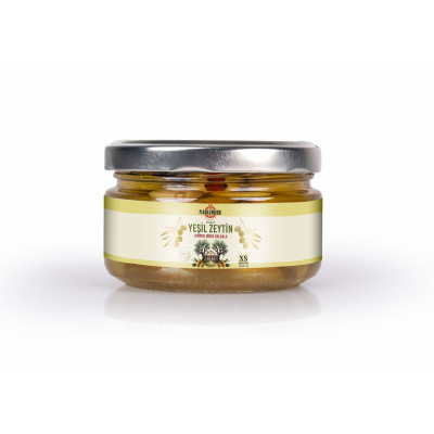 Biberli Yeşil Zeytin 200 GR Cam Kavanoz XS