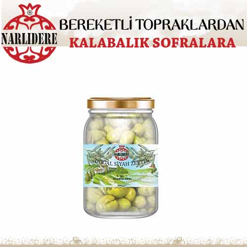 Yeşil Kırma Zeytin Salamura 1000 GR Cam Kavanoz S