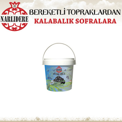 Kuru Sele Siyah Zeytin 5 KG Plastik Kova 2XS