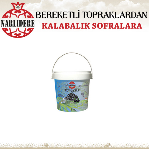 Kuru Sele Siyah Zeytin 5 KG Plastik Kova 2XS