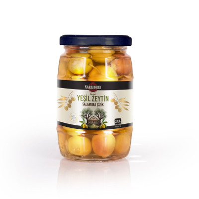 Yeşil Çizik Zeytin - 200 GR Cam Kavanoz 2XL Boy