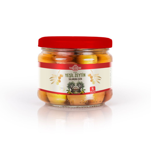 Yeşil Çizik Zeytin - 300 GR Cam Kavanoz S Boy