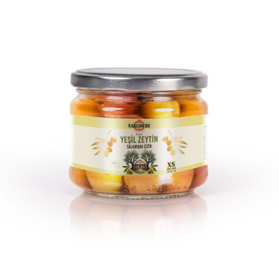 Yeşil Çizik Zeytin - 300 GR Cam Kavanoz XS Boy