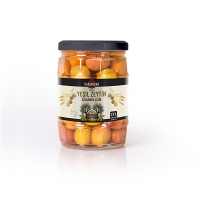 Yeşil Çizik Zeytin - 350 GR Cam Kavanoz 2XL Boy