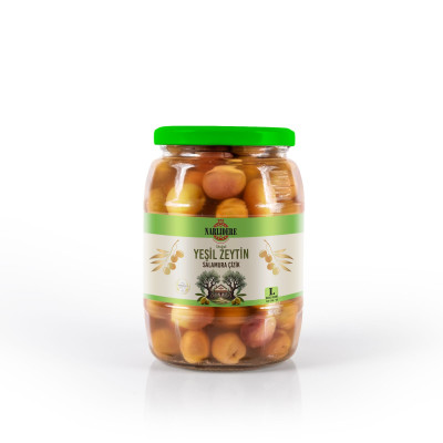 Yeşil Çizik Zeytin - 600 GR Cam Kavanoz L Boy