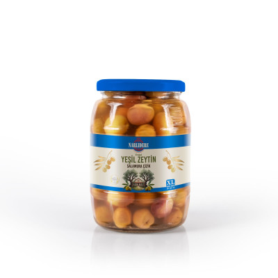 Yeşil Çizik Zeytin - 600 GR Cam Kavanoz XL Boy