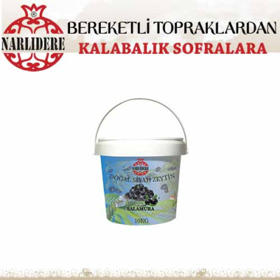 Salamura Siyah Zeytin 10 KG Plastik Kova M