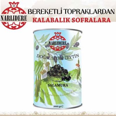 Salamura Siyah Zeytin 3000 GR Teneke M