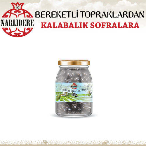 Siyah Zeytin 500 GR Cam Kavanoz 2XL Kalibre