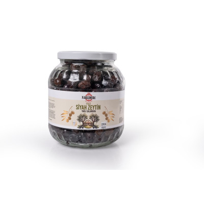 Yağlı Salamura Siyah Zeytin 1.5 KG Cam 2XS