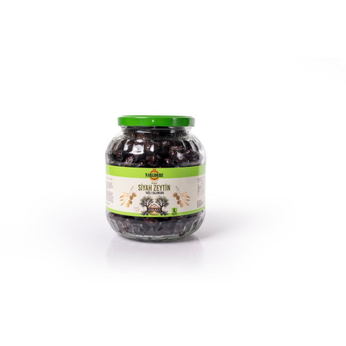 Yağlı Salamura Siyah Zeytin 1.5 KG Cam L