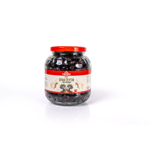 Yağlı Salamura Siyah Zeytin 1.5 KG Cam S