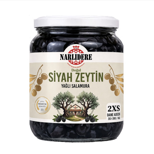 Siyah Zeytin Doğal Salamura Yağlı 250G/351-380 ...