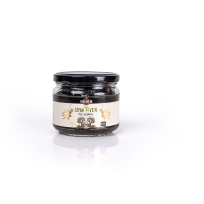 Yağlı Salamura Siyah Zeytin 2XL 300 GR Cam