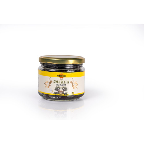 Yağlı Salamura Siyah Zeytin M 300 GR Cam