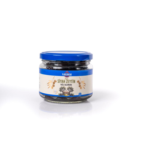 Yağlı Salamura Siyah Zeytin XL 300 GR Cam