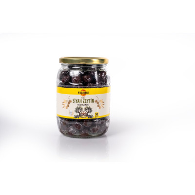 Yağlı Salamura Siyah Zeytin M 400 GR Cam