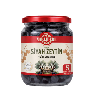 Siyah Zeytin Doğal Salamura Yağlı 250G/291-320 ...