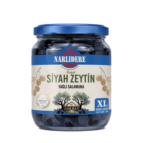 Siyah Zeytin Doğal Salamura Yağlı 250G/201-230 ...