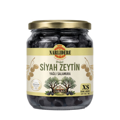 Siyah Zeytin Doğal Salamura Yağlı 250G/321-350 ...