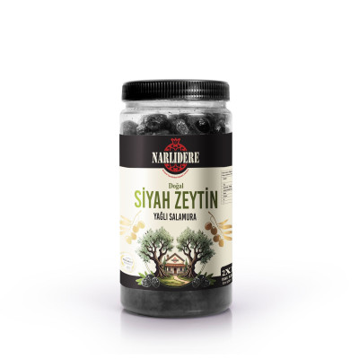 Gemlik Tipi Taş Baskı Siyah Zeytin 2XL 1 KG Boru...