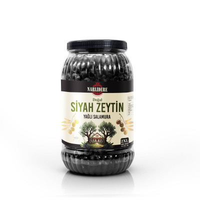Salamura Yağlı Siyah Zeytin 2XL Boy 2000 GR
