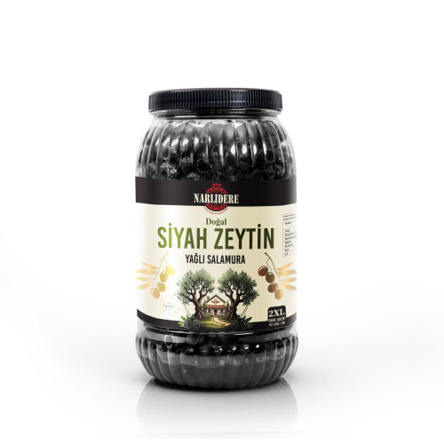 Salamura Yağlı Siyah Zeytin 2XL Boy 2000 GR