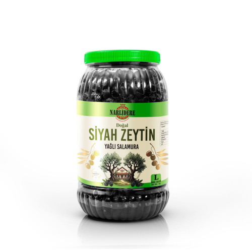 Salamura Yağlı Siyah Zeytin L Boy 2000 GR