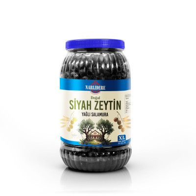 Salamura Yağlı Siyah Zeytin XL Boy 2000 GR