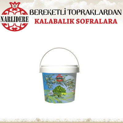 Geleneksel Yeşil Kırma Zeytin 5 KG Kova 2XL